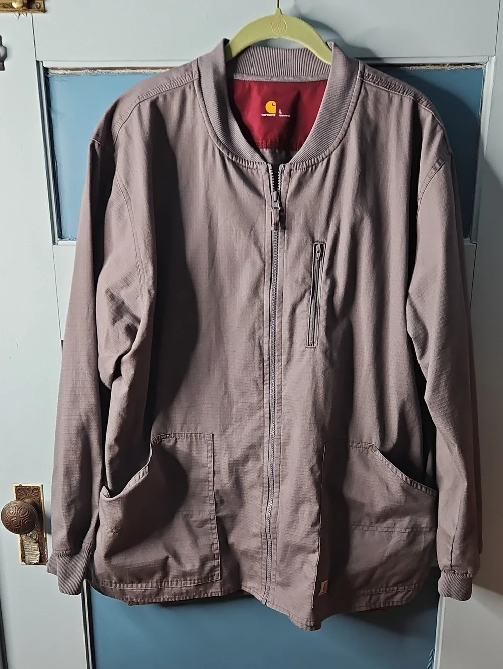 Carhartt Men’s Gray Bomber-Style Lightweight Utility Jacket Large